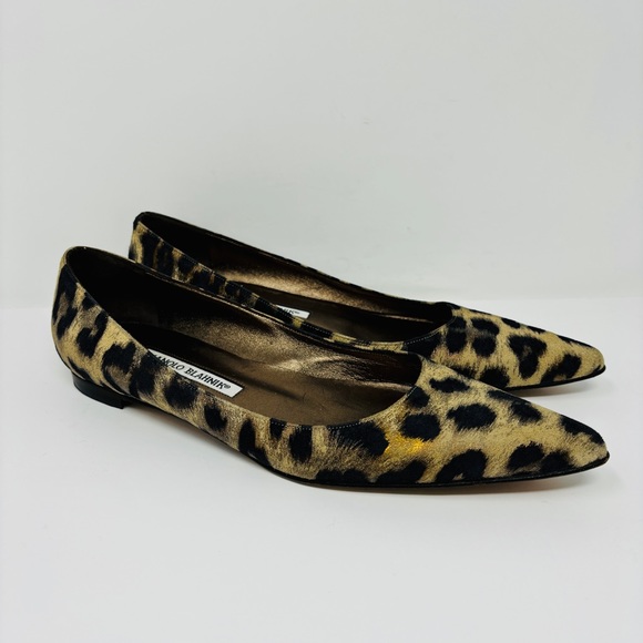 MANOLO BLAHNIK Leopard Pointed Flats - Picture 8 of 8